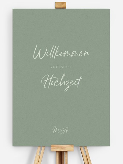 Willkommensschild Typo Grace