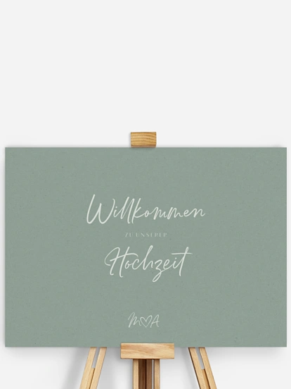 Willkommensschild Typo Grace