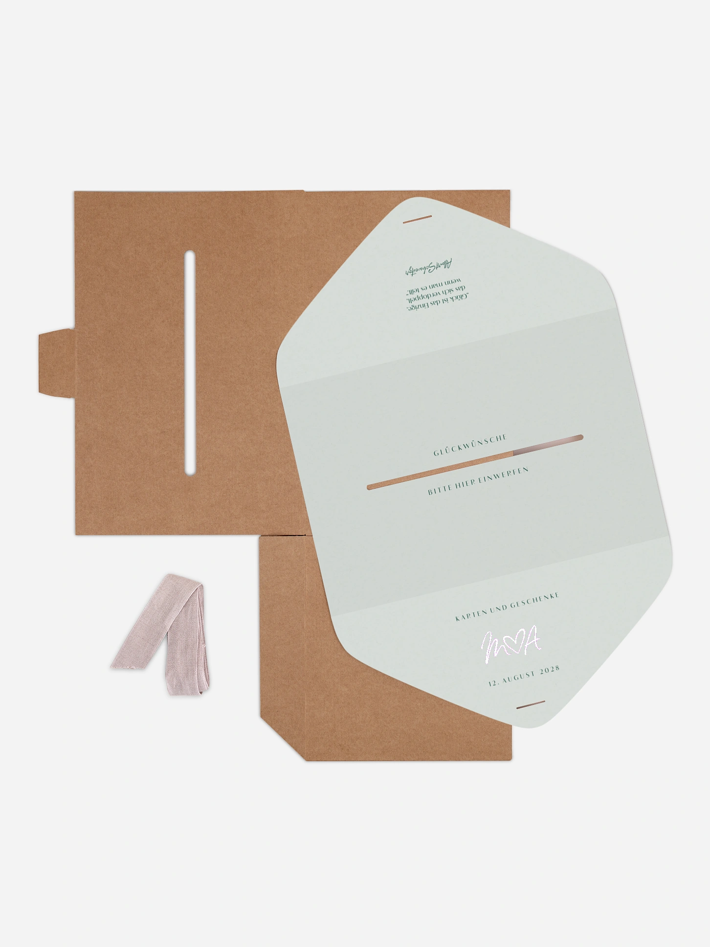 Kartenbox Hochzeit Typo Grace