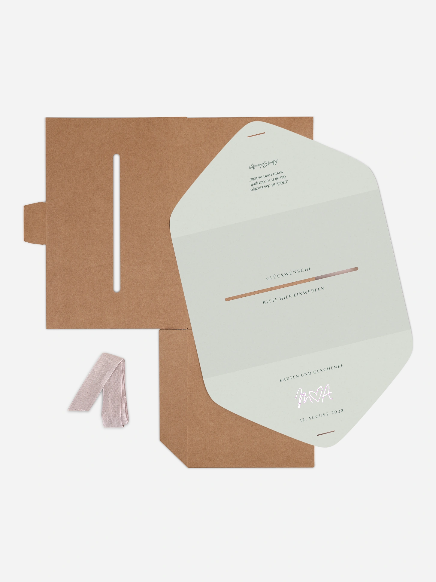 Kartenbox Hochzeit Typo Grace