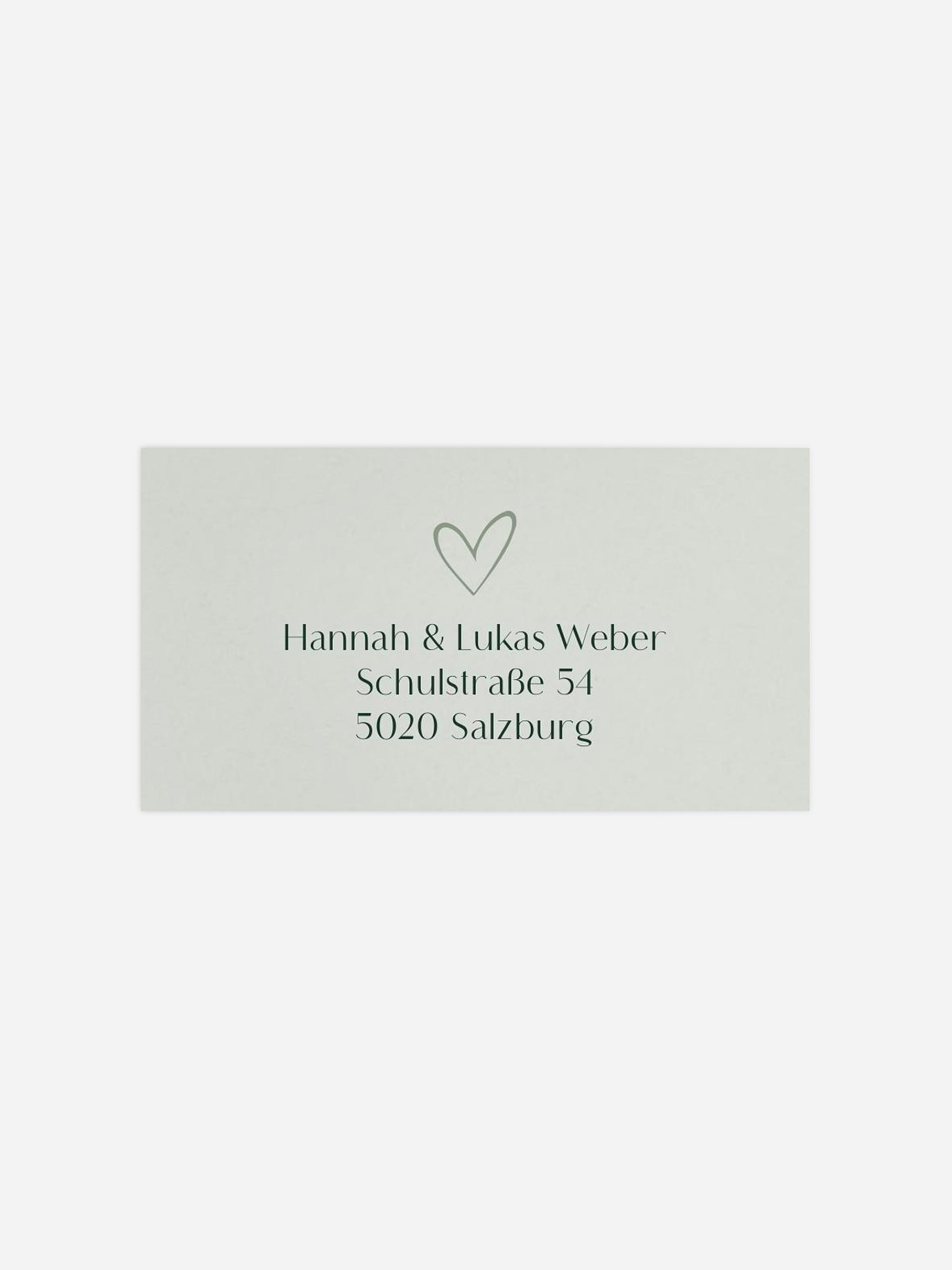 Empfängeraufkleber Hochzeit Typo Grace