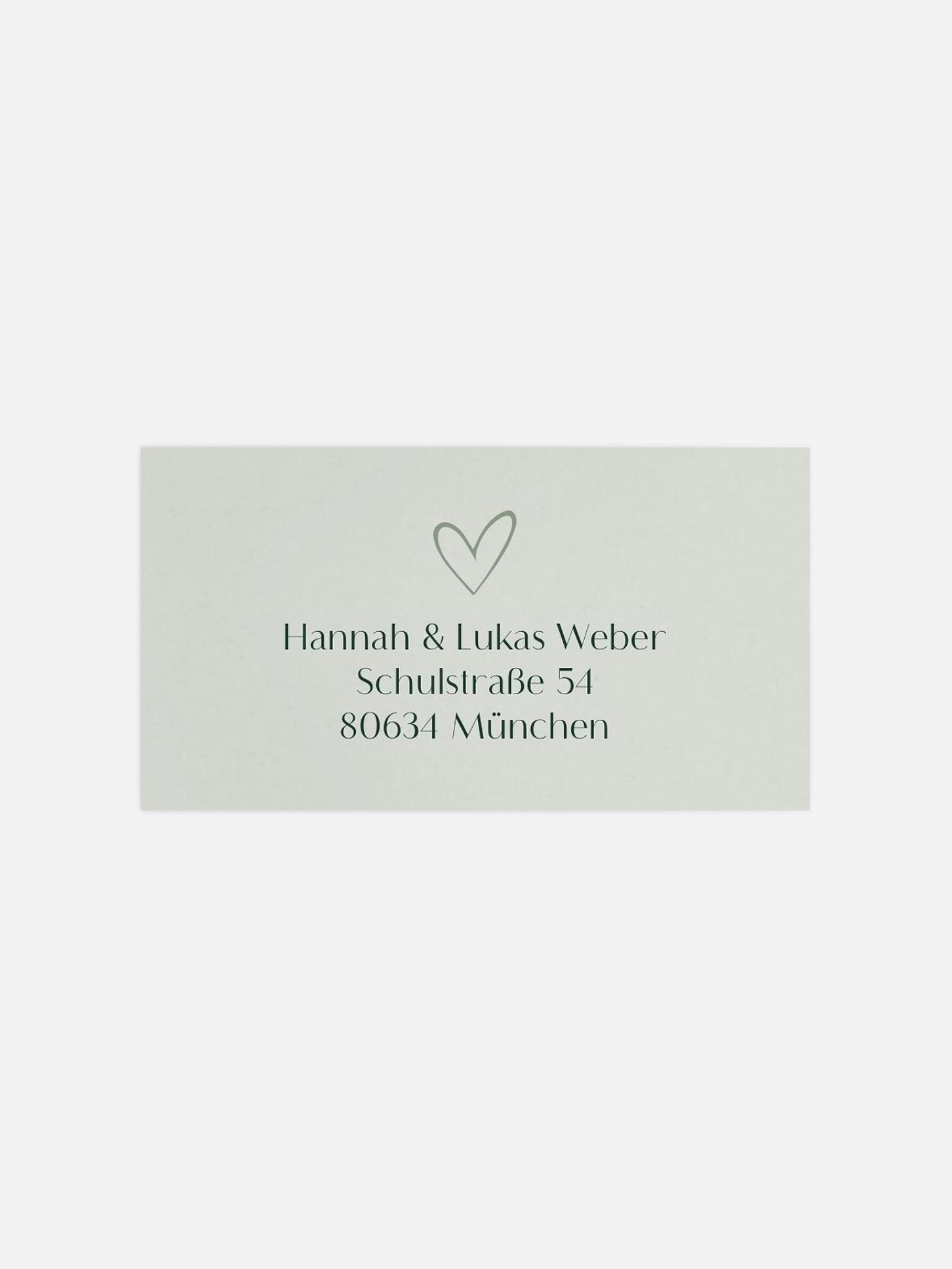 Empfängeraufkleber Hochzeit Typo Grace