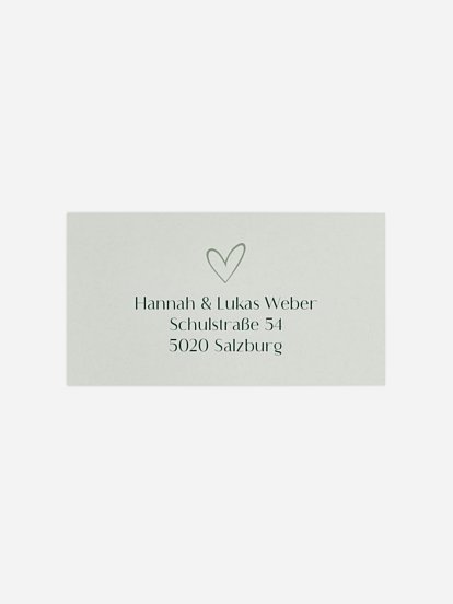 Empfängeraufkleber Hochzeit Typo Grace