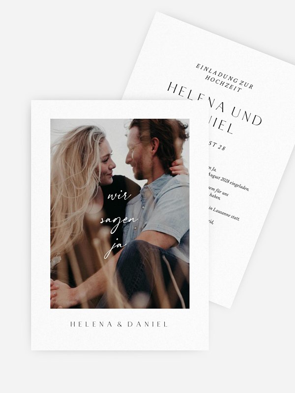 Hochzeitseinladung Einfach stilvoll