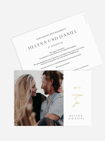 Hochzeitseinladung Einfach stilvoll