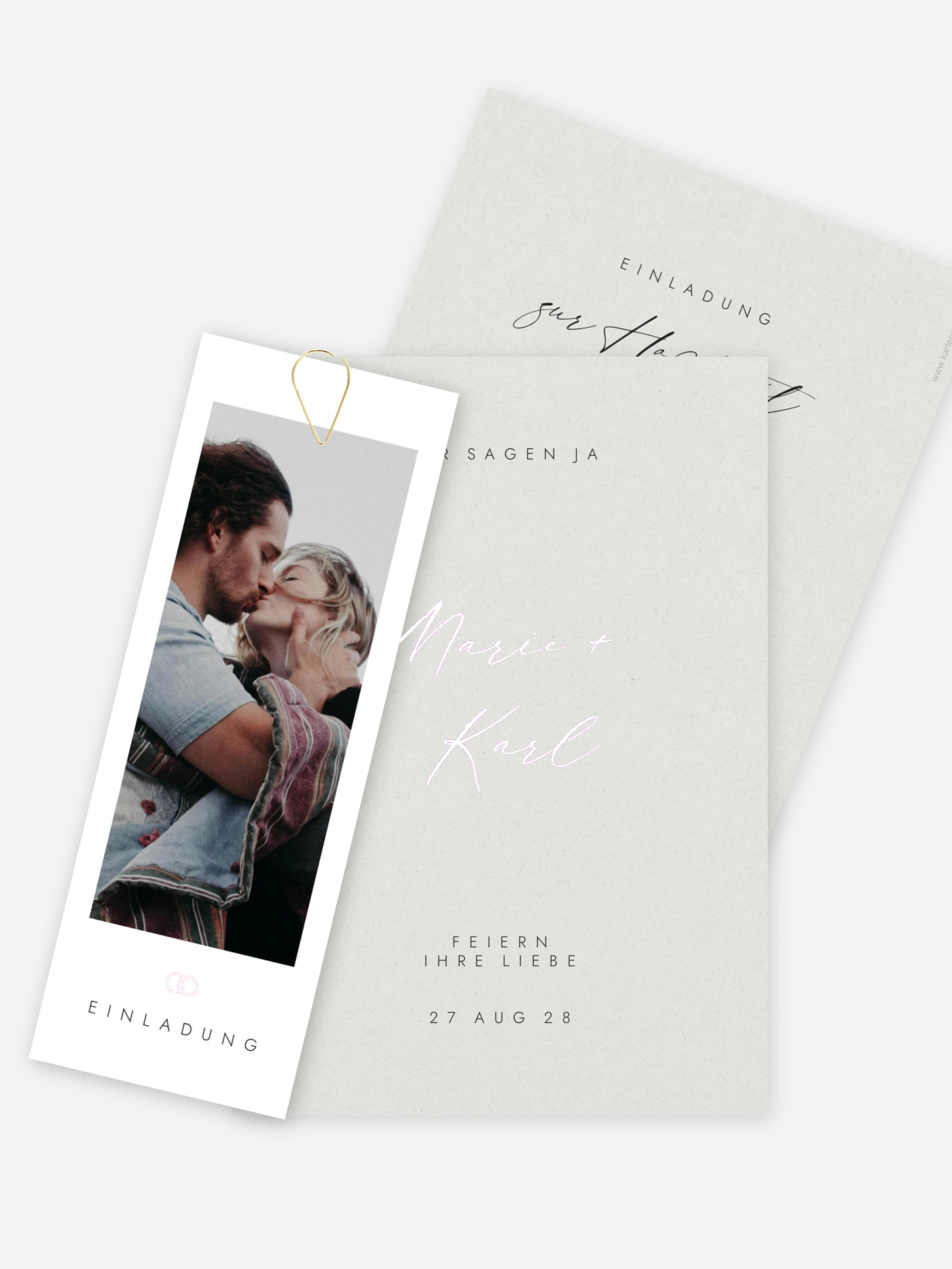 Hochzeitseinladung Elegant Script