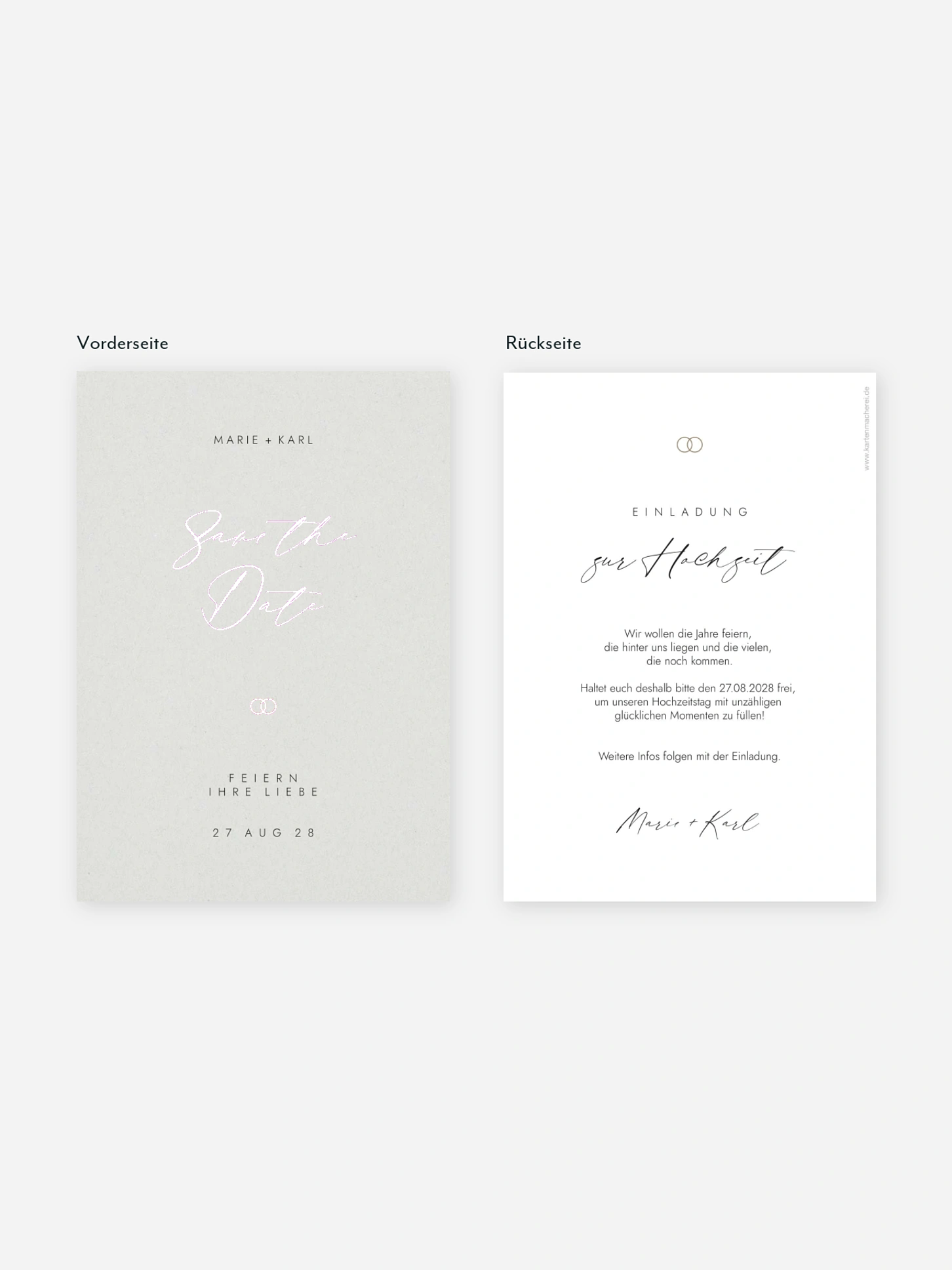 Save-the-Date Karte Elegant Script