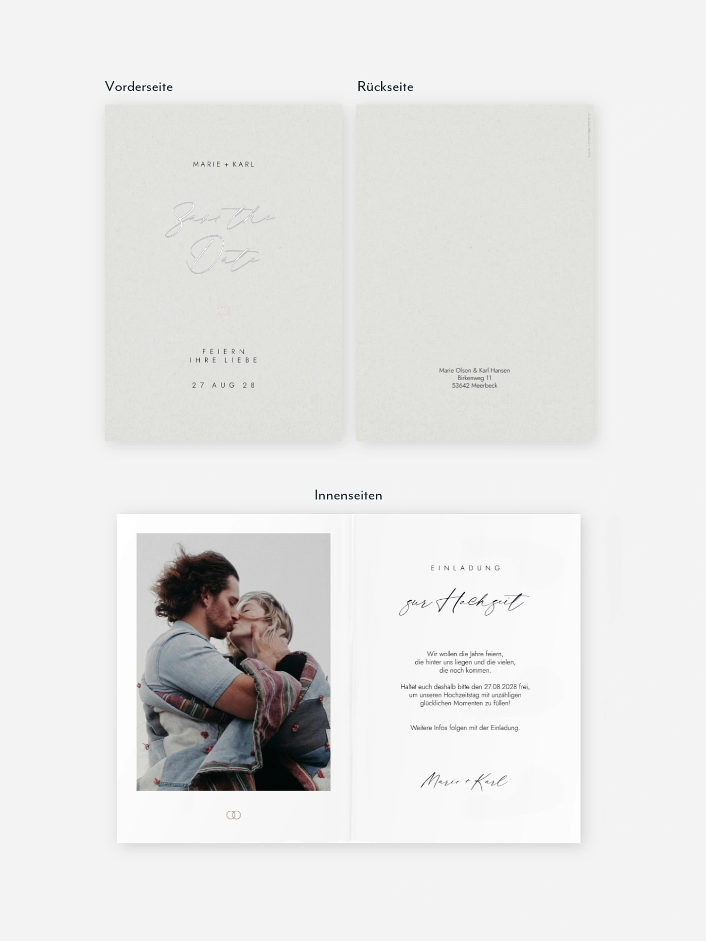 Save-the-Date Karte Elegant Script