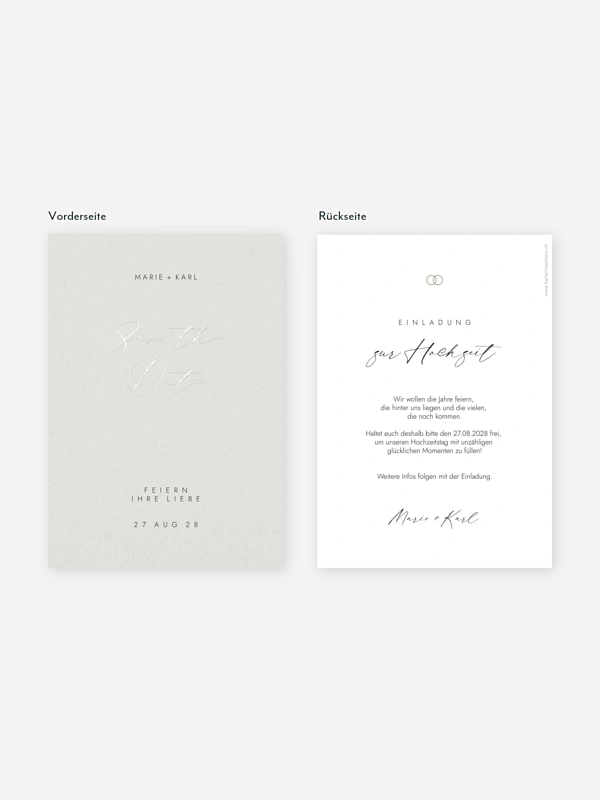 Save-the-Date Karte Elegant Script