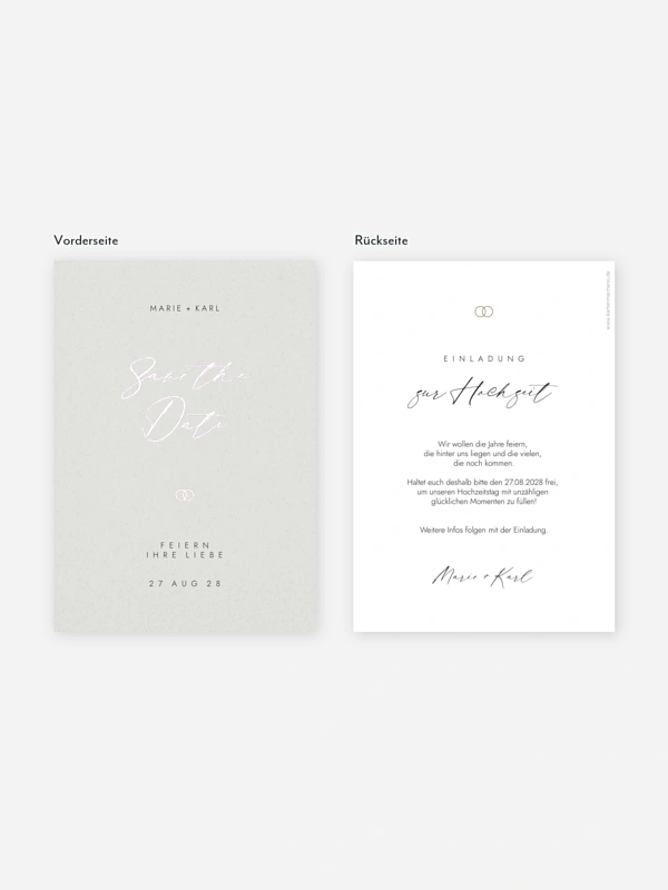 Save-the-Date Karte Elegant Script