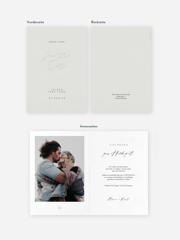 Save-the-Date Karte Elegant Script
