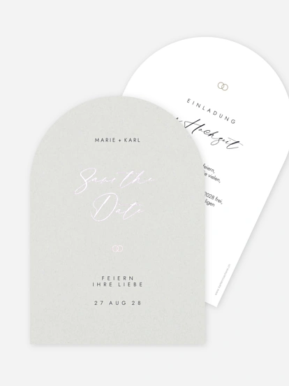 Save-the-Date Karte Elegant Script