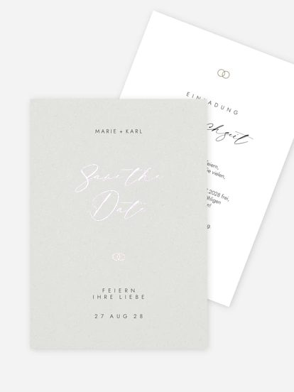 Save-the-Date Karte Elegant Script
