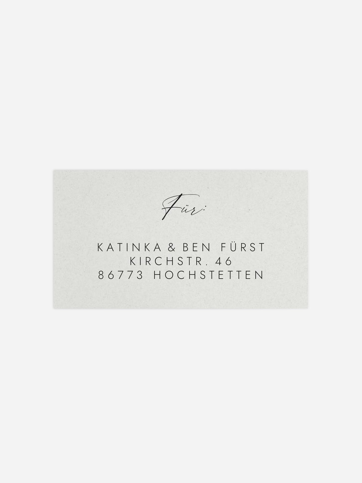 Empfängeraufkleber Hochzeit Elegant Script