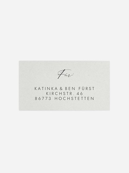 Empfängeraufkleber Hochzeit Elegant Script