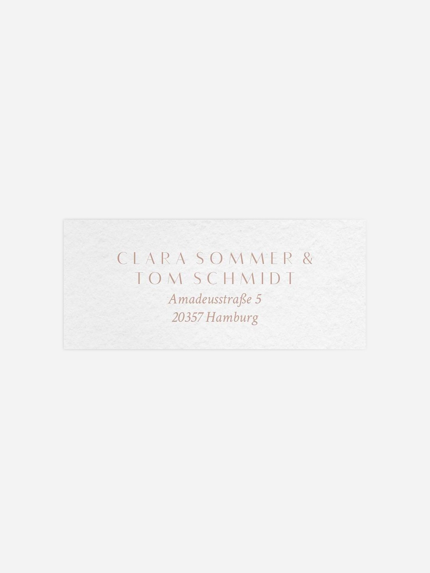 Absenderaufkleber Hochzeit Bold Simplicity