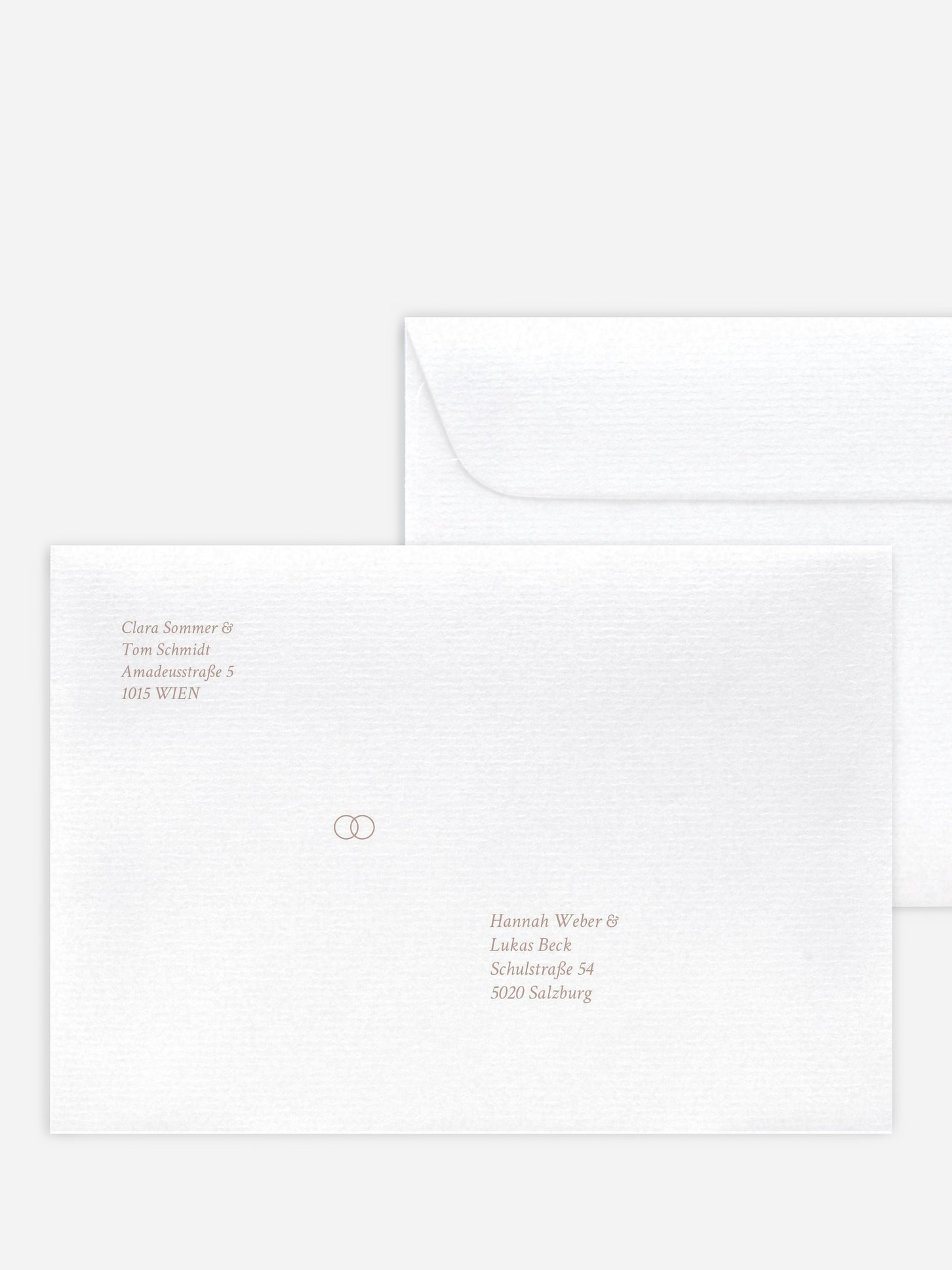 Bedruckter Briefumschlag Hochzeit Bold Simplicity