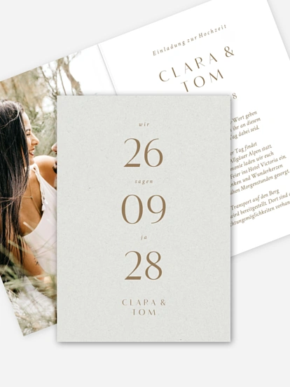 Hochzeitseinladung Bold Simplicity