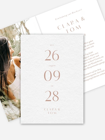 Hochzeitseinladung Bold Simplicity