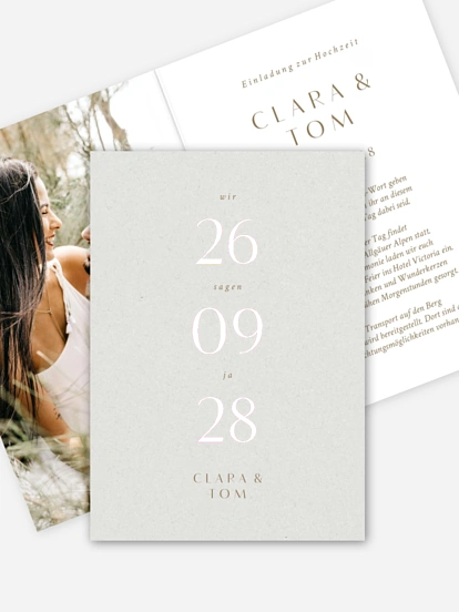Hochzeitseinladung Bold Simplicity
