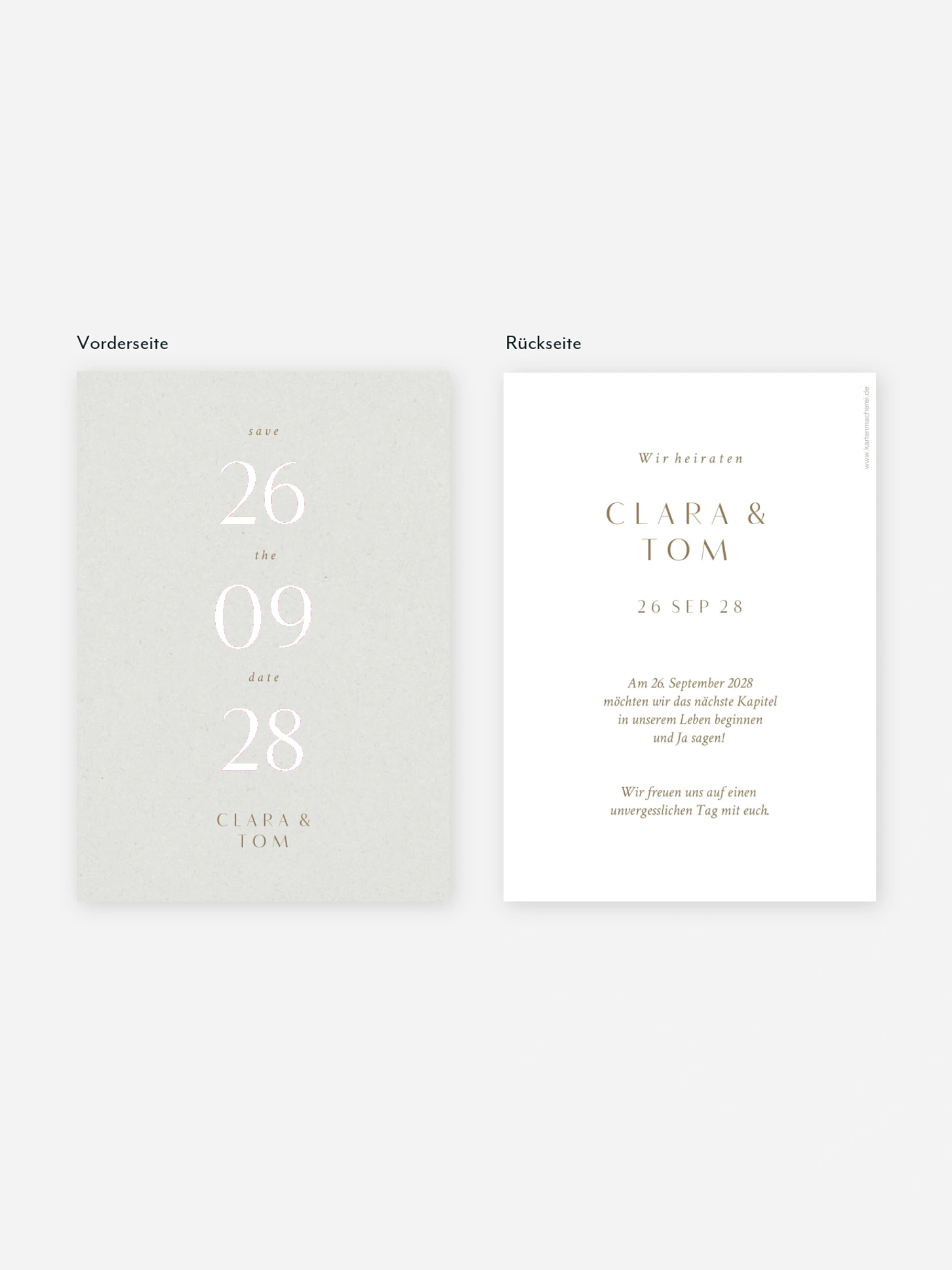 Save-the-Date Karte Bold Simplicity