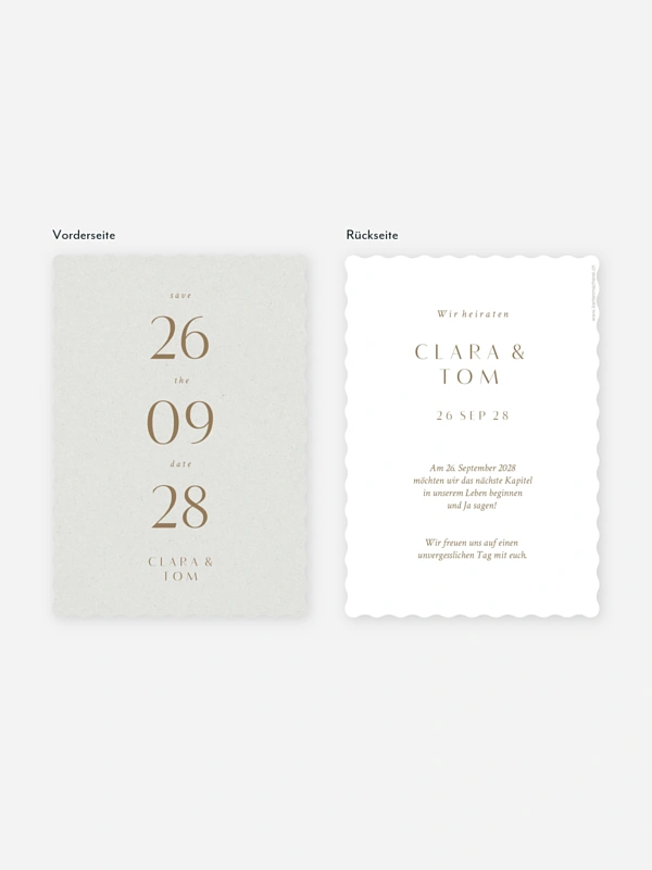 Save-the-Date Karte Bold Simplicity