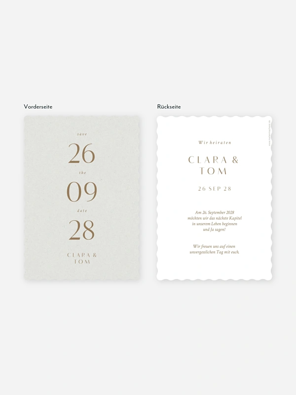 Save-the-Date Karte Bold Simplicity