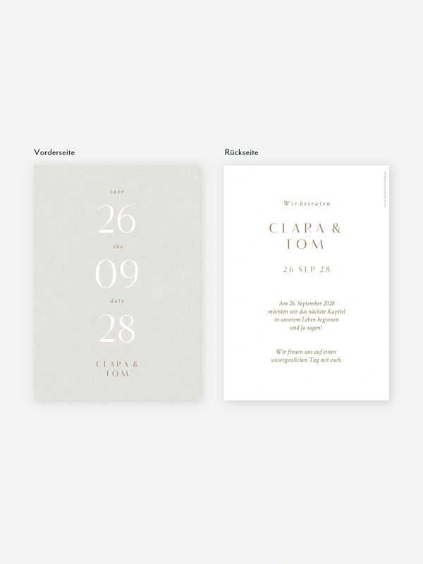 Save-the-Date Karte Bold Simplicity