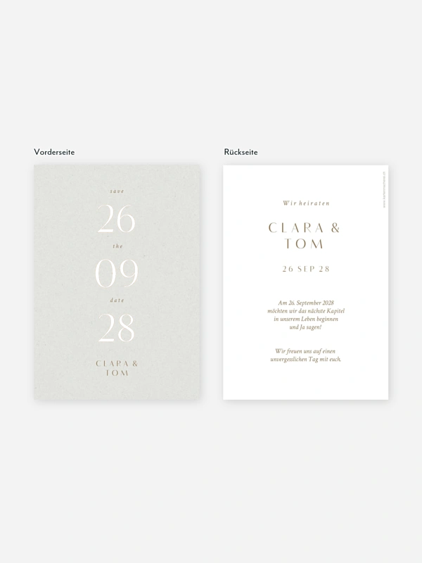 Save-the-Date Karte Bold Simplicity