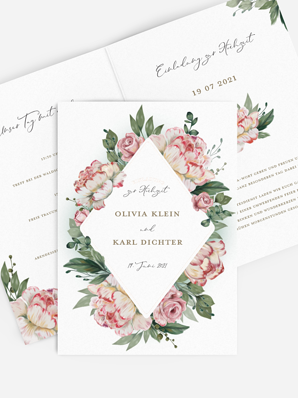 Hochzeitseinladung Dear Rose
