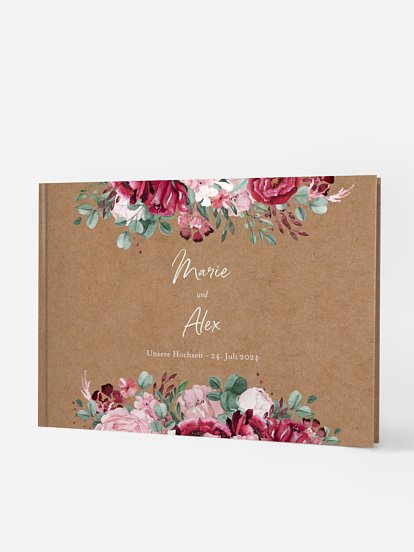 Gästebuch Rose Bouquet