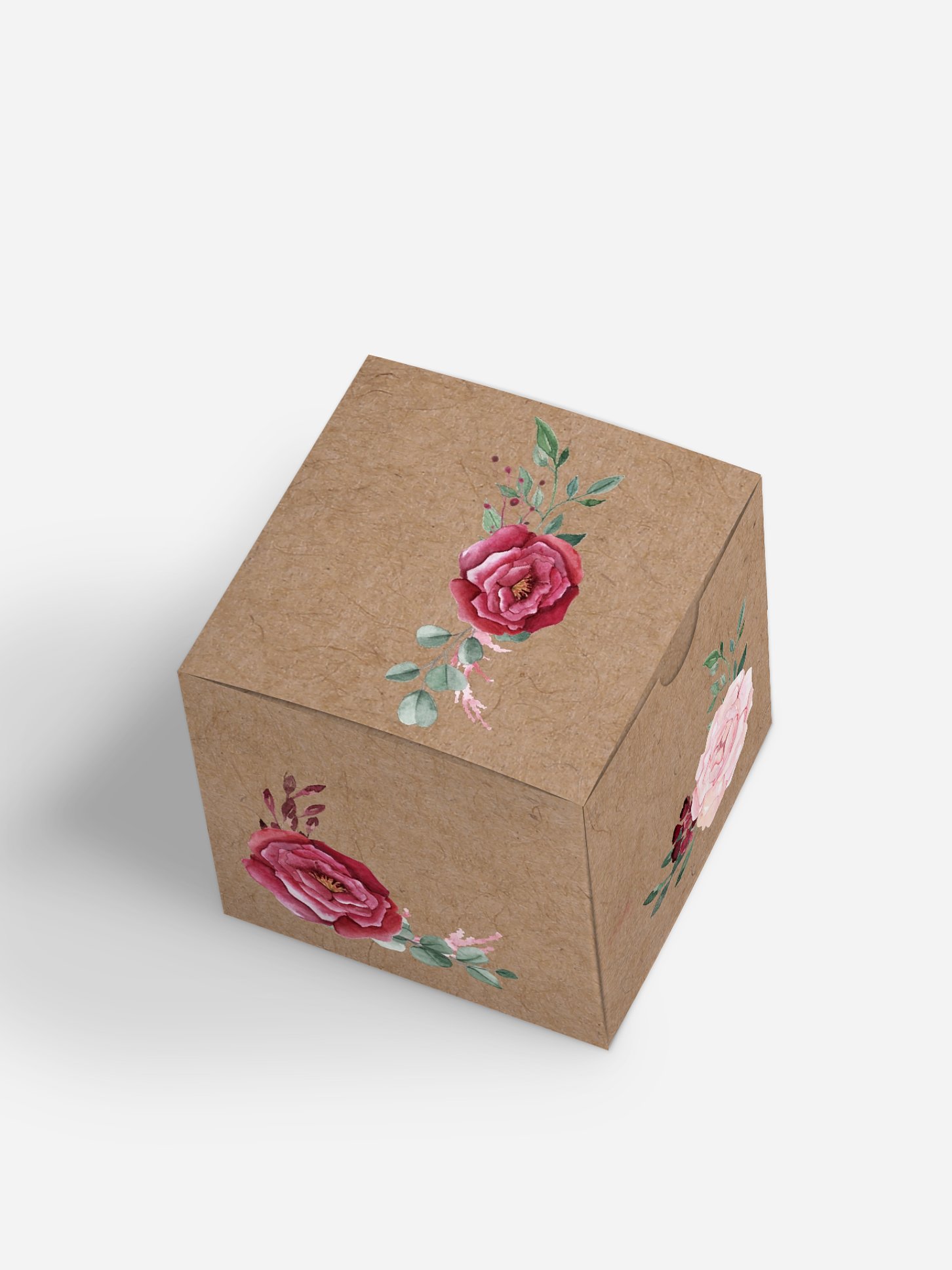 Gastgeschenkbox personalisiert Rose Bouquet