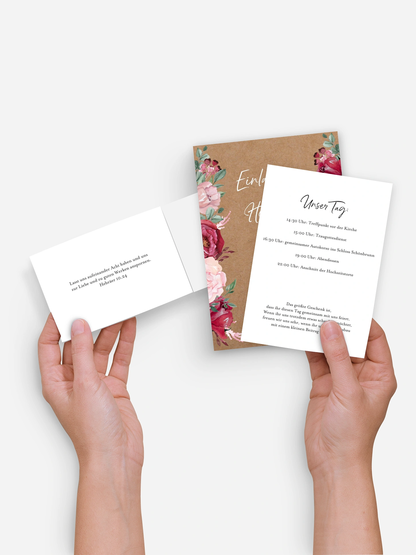 Hochzeitseinladung Rose Bouquet