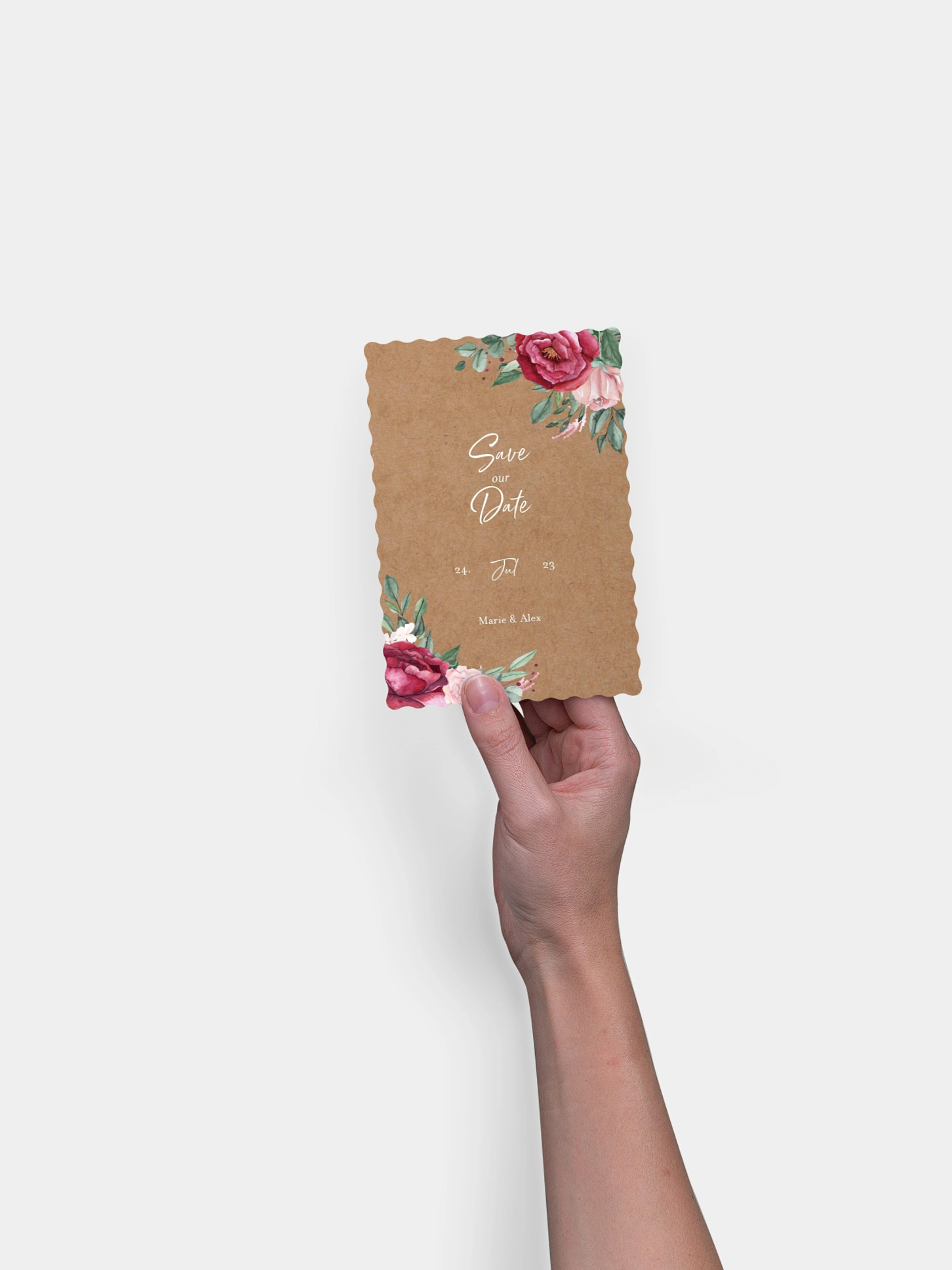 Save-the-Date Karte Rose Bouquet
