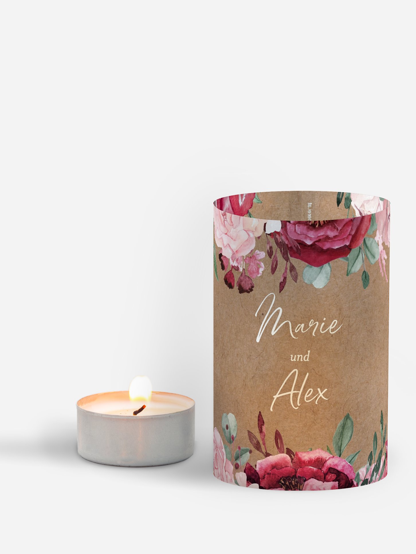 Windlichter Rose Bouquet