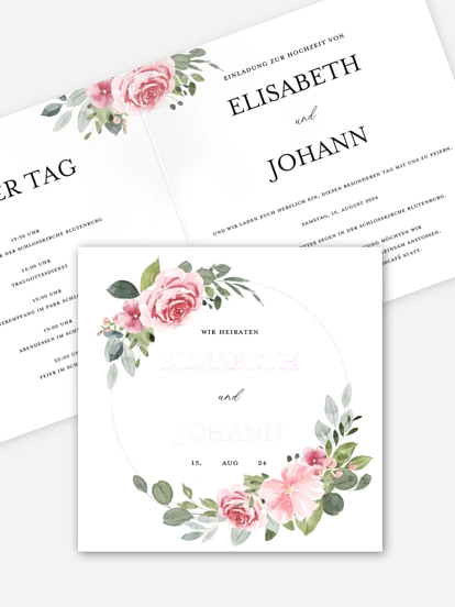 Hochzeitseinladung Rosalie