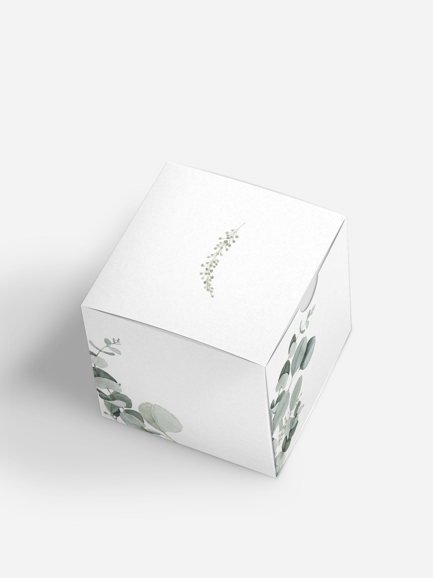 Gastgeschenkbox personalisiert Eucalyptus Love