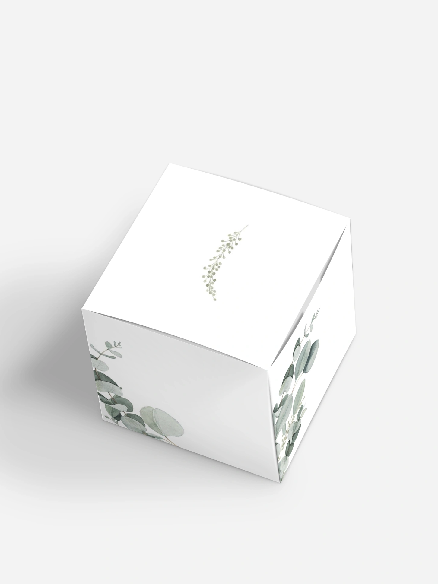 Gastgeschenkbox personalisiert Eucalyptus Love