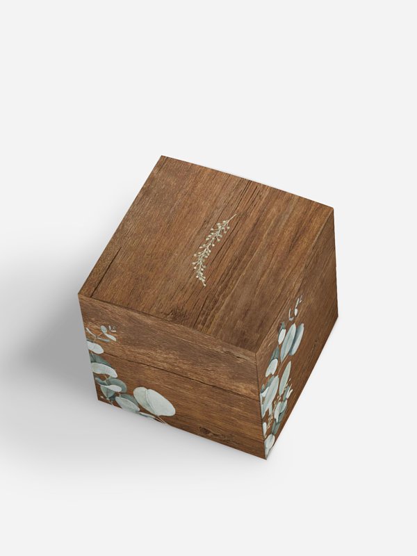 Gastgeschenkbox personalisiert Eucalyptus Love