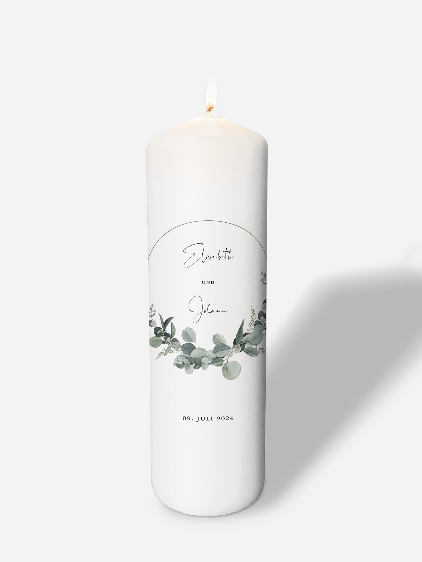 Hochzeitskerze Eucalyptus Love
