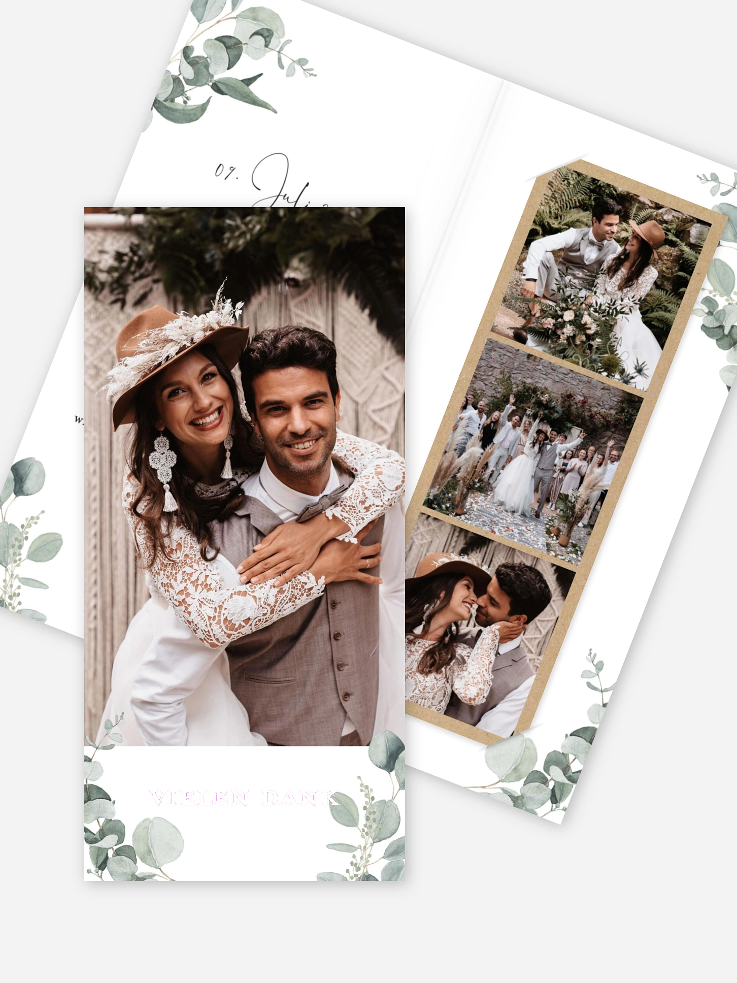 Dankeskarte Hochzeit Eucalyptus Love