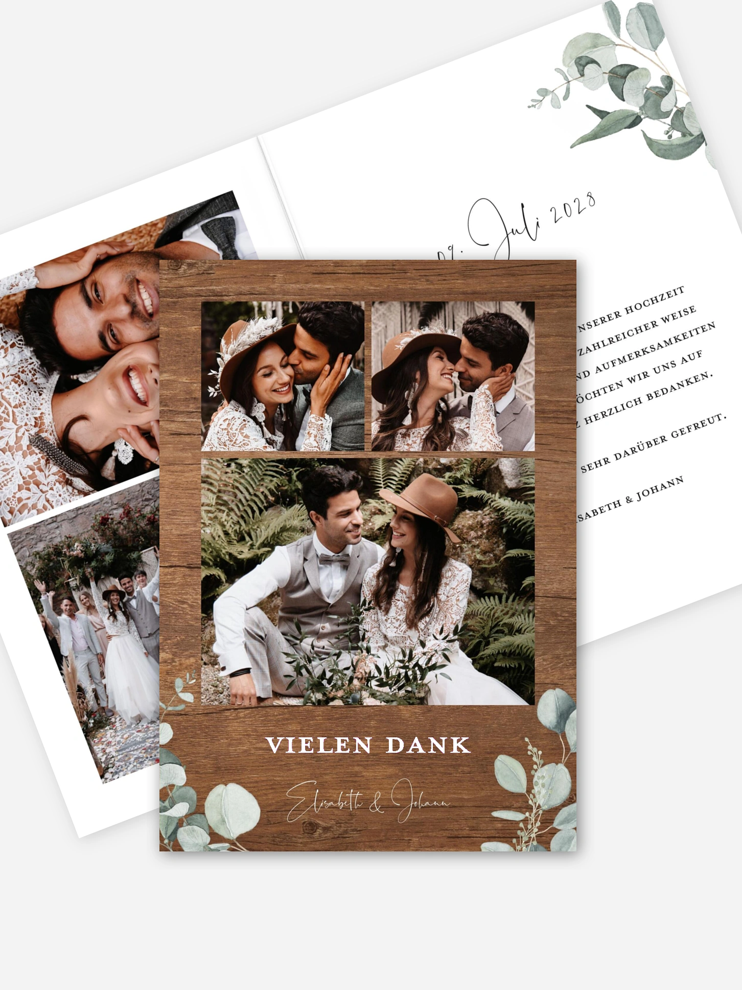 Dankeskarte Hochzeit Eucalyptus Love