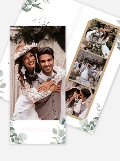 Dankeskarte Hochzeit Eucalyptus Love