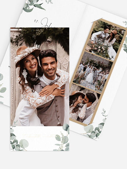 Dankeskarte Hochzeit Eucalyptus Love