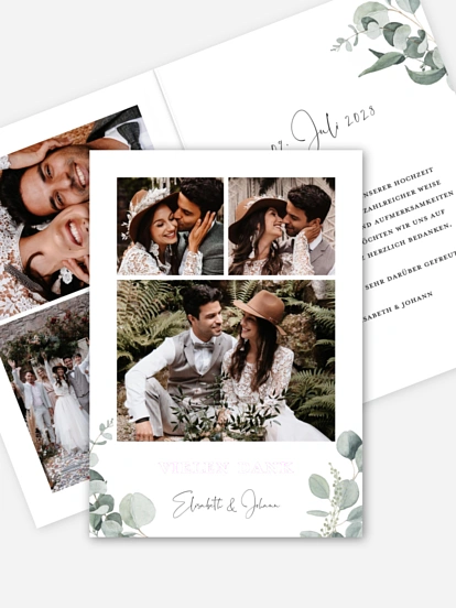 Dankeskarte Hochzeit Eucalyptus Love