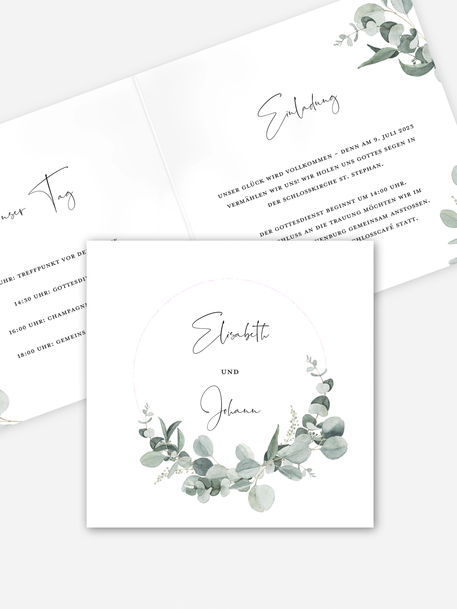 Hochzeitseinladung Eucalyptus Love