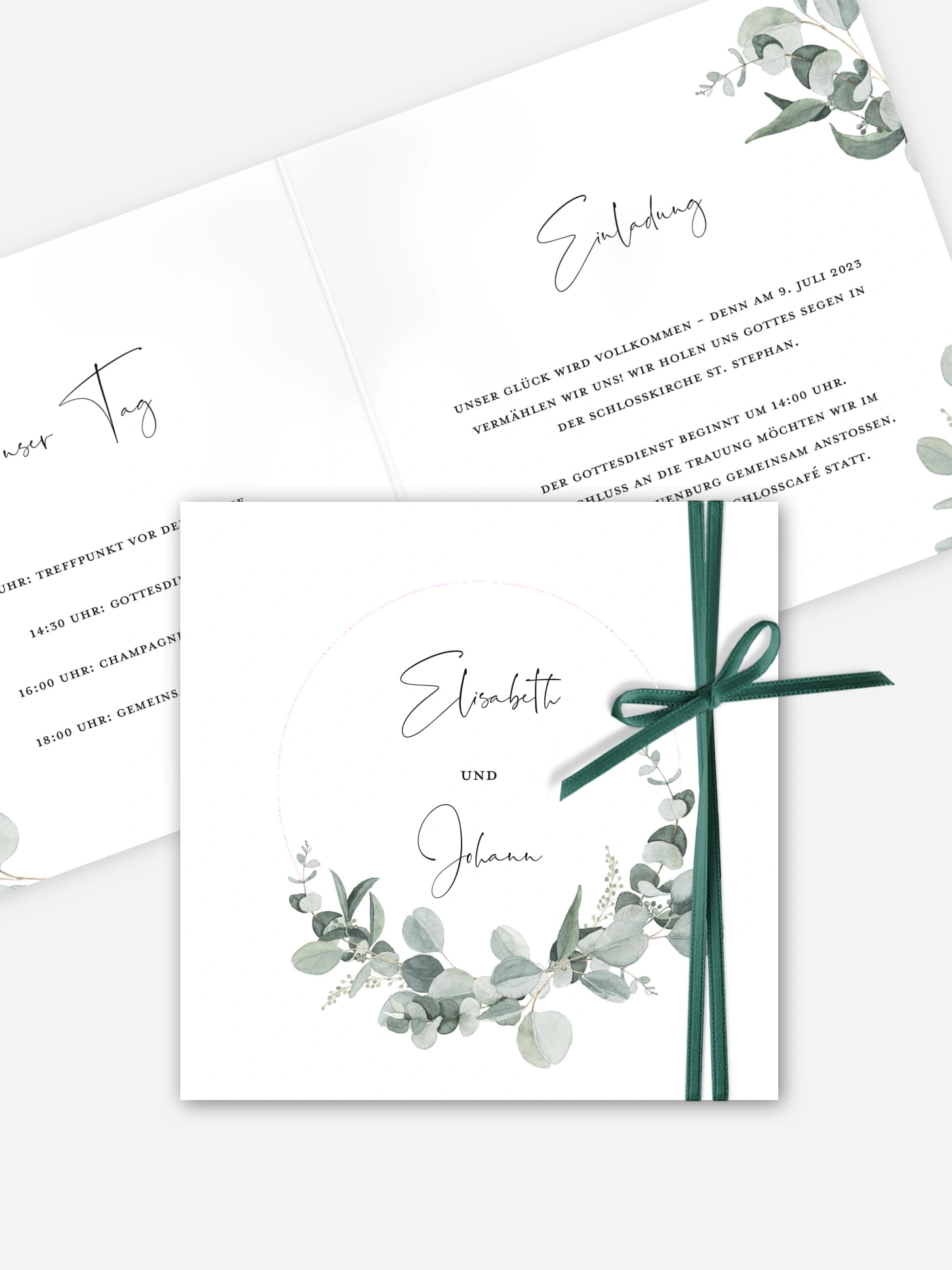 Hochzeitseinladung Eucalyptus Love