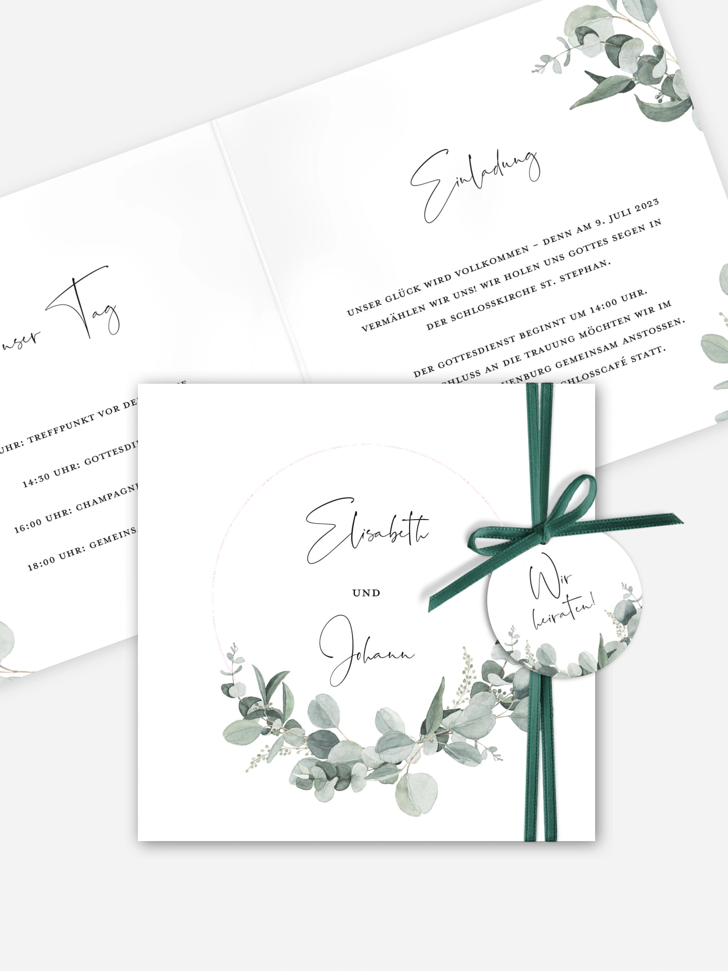 Hochzeitseinladung Eucalyptus Love