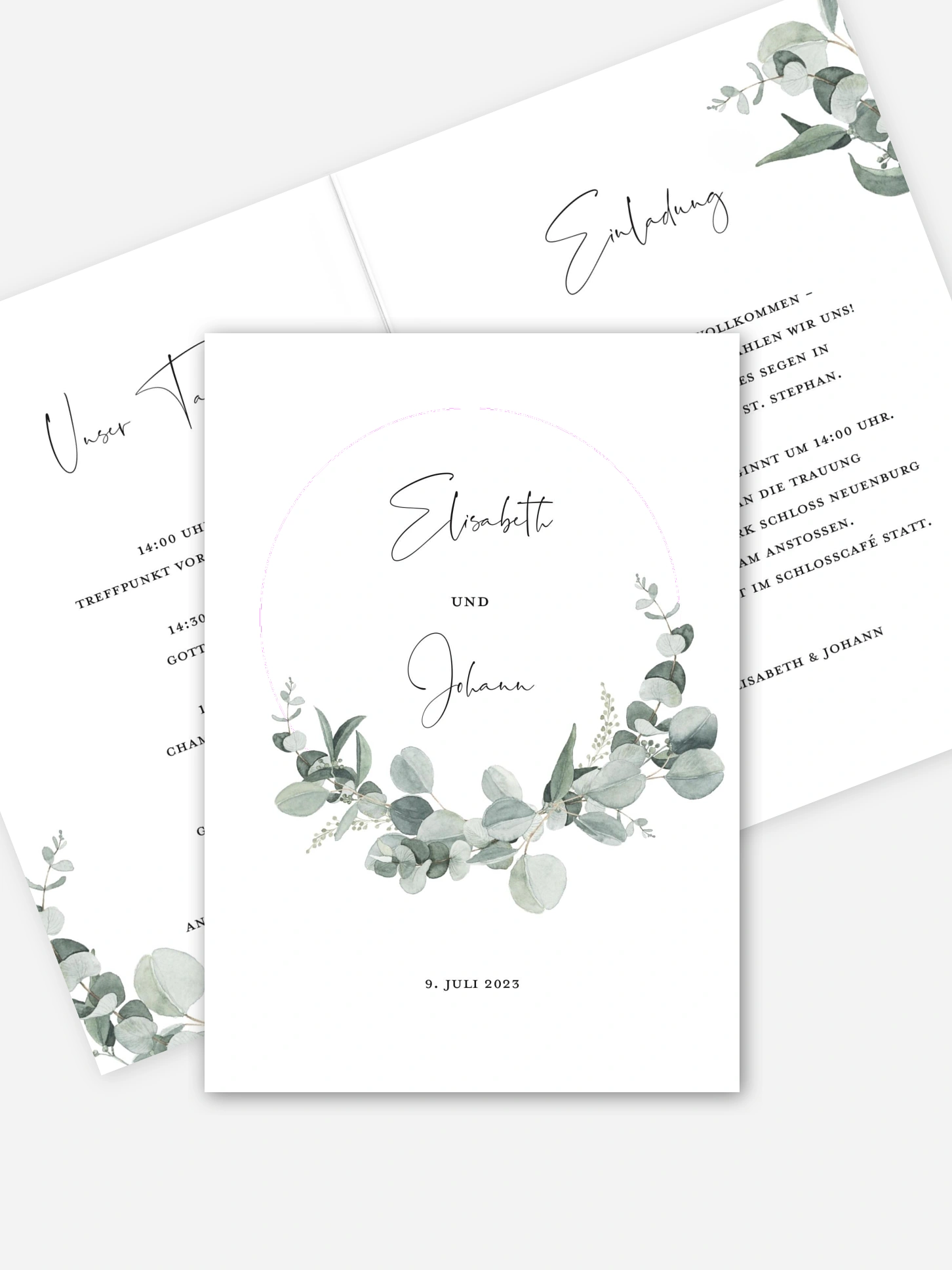 Hochzeitseinladung Eucalyptus Love