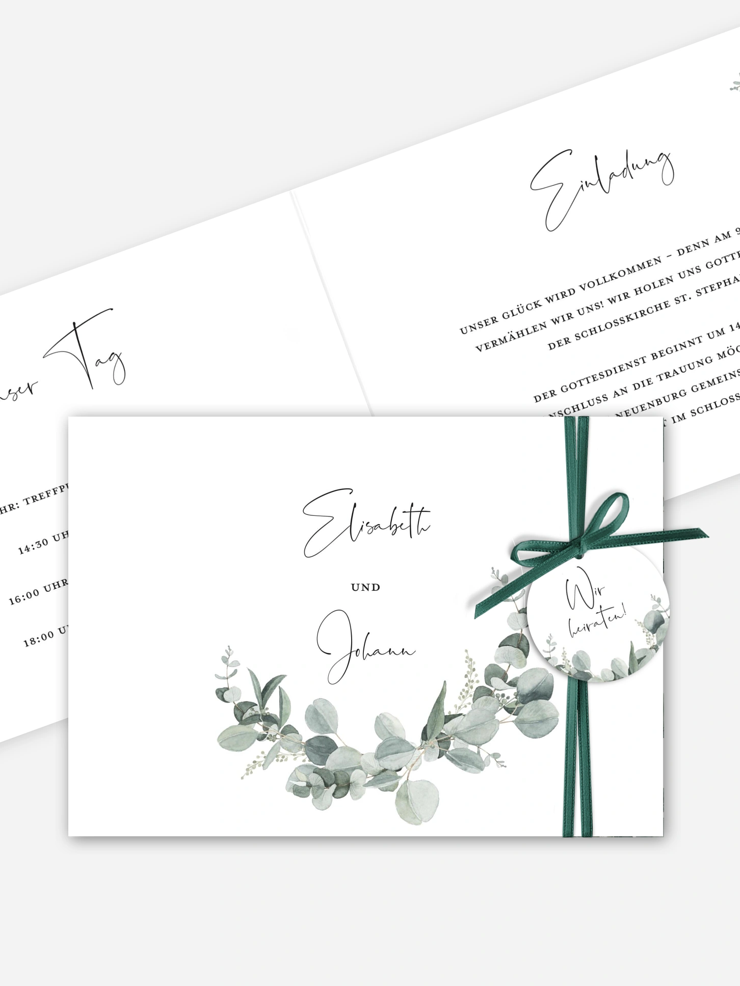 Hochzeitseinladung Eucalyptus Love